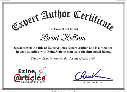 Brad Kellam - Expert Author